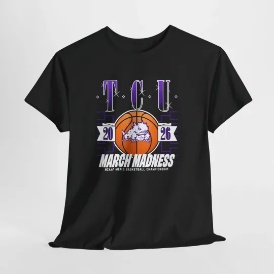 Discover TCU March Madness Basketball Tee | 2026 Horned Frogs Logo