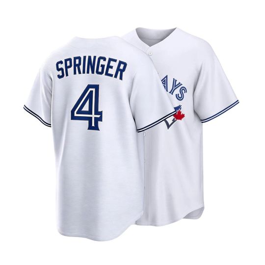 Discover George Springer Toronto Baseball Jersey,White Home Replica Shirt,Man/Youth size,Custom Jersey