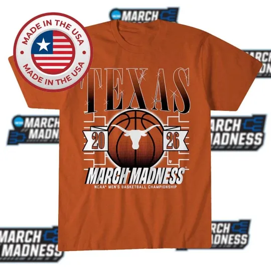 Discover Texas Longhorns Men's Basketball 2026 March Madness Inspired T-Shirt