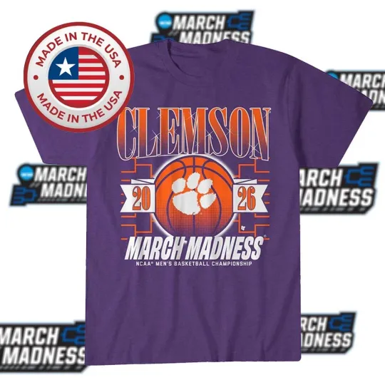 Discover Clemson Tigers Men's Basketball 2026 March Madness Unisex T-shirt