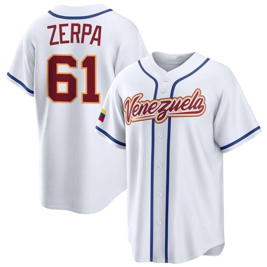 Discover Angel Zerpa Venezuela Jersey,White ,Limited Shirt Man/Youth size,Custom Jersey