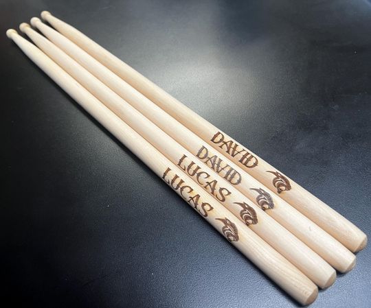 Personalized Engraved Drum Sticks Set
