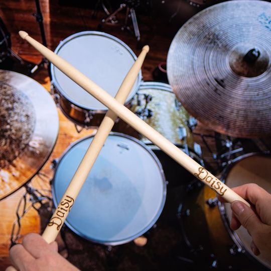 Personalised Wooden Drumsticks: Hand Engraved Valentines Gift for Drummer