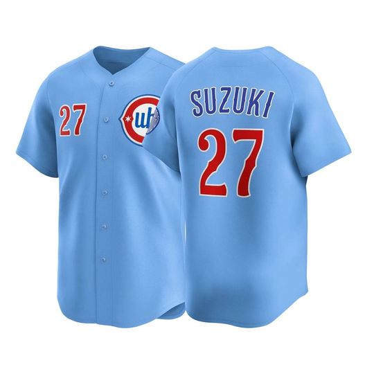 Discover Seiya Suzuki Chicago Baseball Jersey,Light Blue Alternate Limited Player Shirt Man/Youth size,Custom Jersey