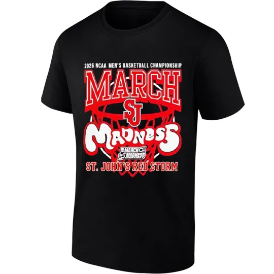 Discover St John Red Storm 2026 NCCA Men’s Basketball Championship March Madness T-shirt