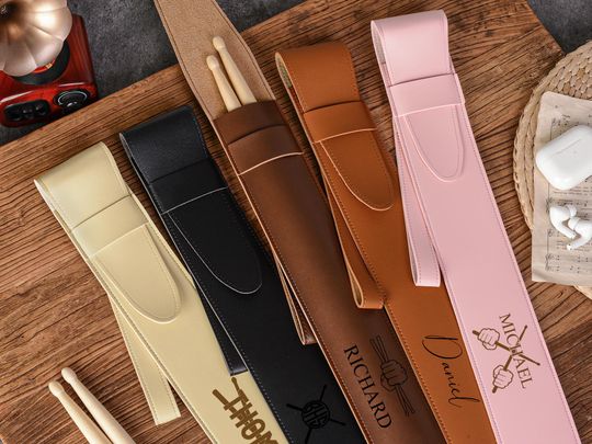Discover Personalized Drumstick Case, Engraved Drum Stick Bag, Custom Drumstick Pouch, Gift For Musician, Drumstick Holder, Gift For Drummer