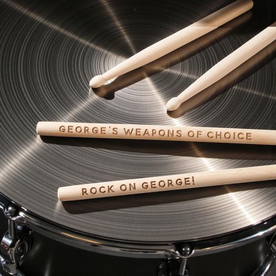 Personalized Drumsticks with Custom Engraving for Drummers and Musicians
