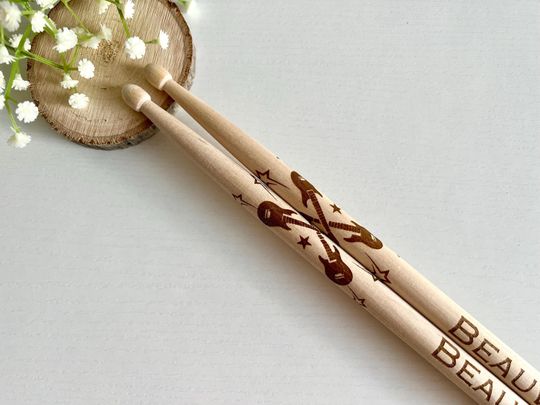 Custom Engraved Maple Drumsticks: Personalized Musician Gift