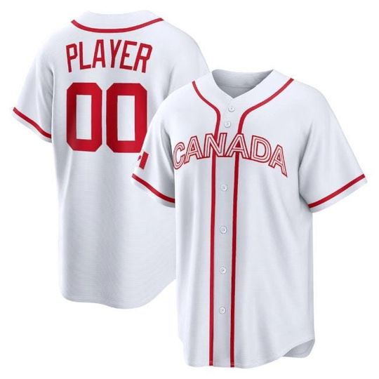 Discover Custom Canada Baseball Jersey,White ,Limited Stitched Shirt Man/Youth size,Fan Name Number Jersey