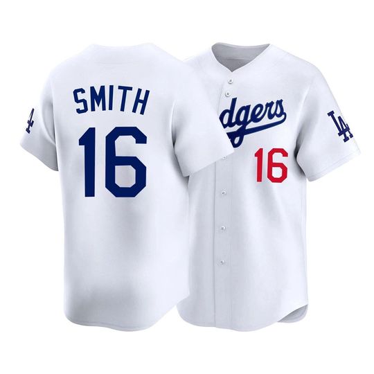 Discover Will Smith Los Angeles Baseball Jersey,White Home Stadium Stitched Shirt Man/Youth size,Custom Jersey