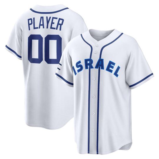 Discover Custom Israel Baseball Jersey,White ,Limited Stitched Shirt Man/Youth size,Fan Name Number Jersey