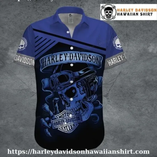 Discover Clawed Skull Rider Harley Motor Racing Davidsonn Hawaiian Shirt for Men