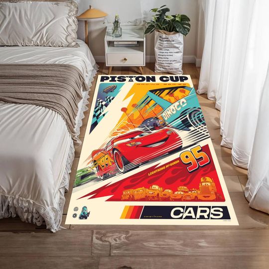 Discover Race Car Kids Rug  Soft Washable Area Rug