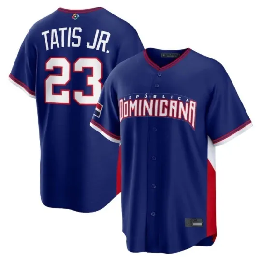 Discover Dominican Republic FRD Tatis Jr.  Royal 2026 World Baseball Classic Jersey
