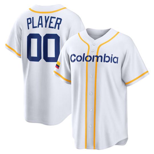 Discover Custom Colombia Baseball Jersey,White ,Limited Shirt Man/Youth size,Fan Name Number Jersey