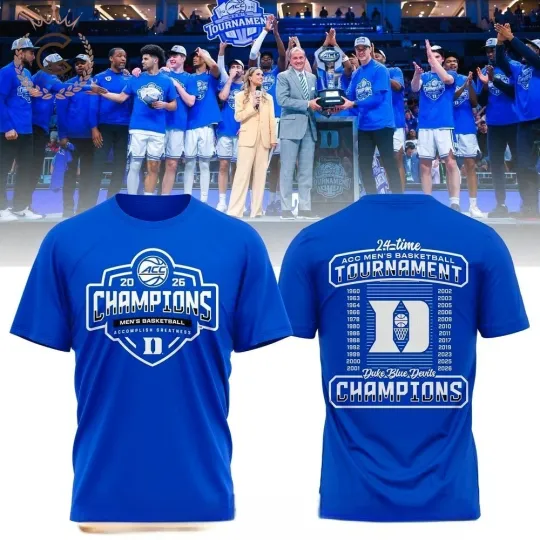 Discover HOT Duke Blue Devils 2026 ACC Men’s Basketball Tournament Champions Locker Room
