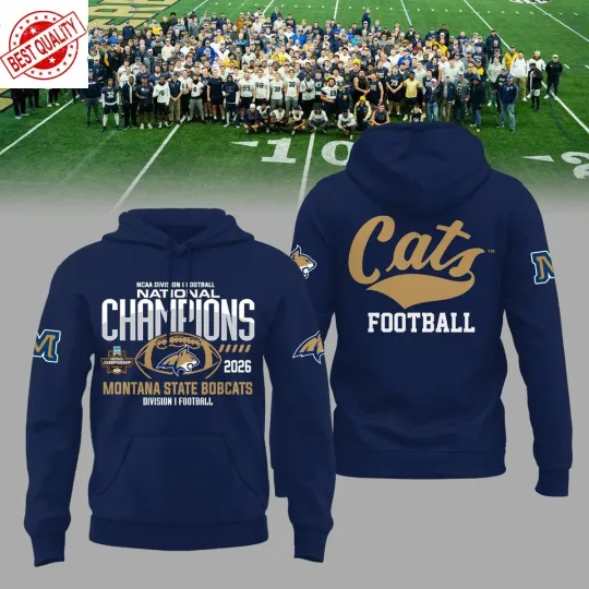 Discover Montana State Bobcats Jan 2026 National Champions Hoodie