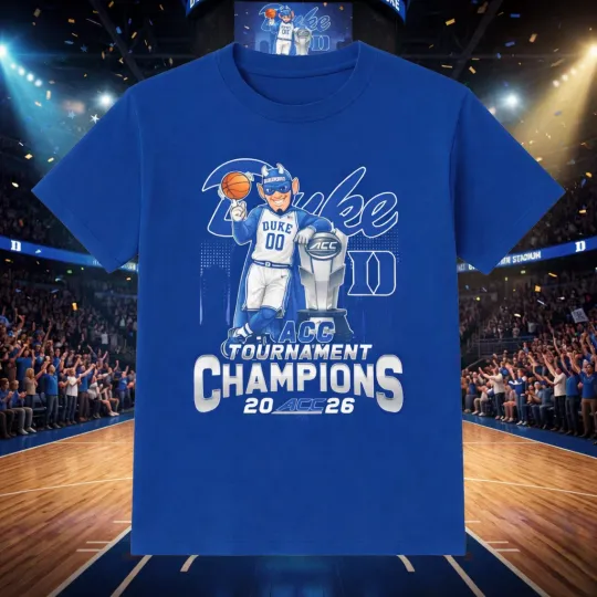 Discover Duke Blue Devils Basketball Acc Tournament Champions 2026 Shirt All Size