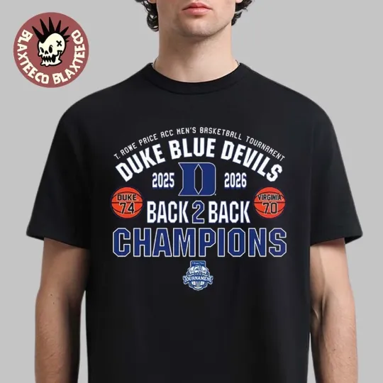 Discover Duke Blue Devil Men’s Basketball 2026 ACC Tournament Champions T-Shirt