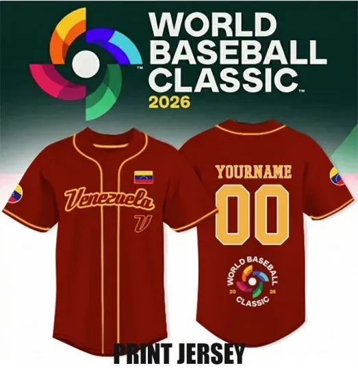 Discover Personalized Venezuela Baseball 2026 World Baseball ClassicJ ersey