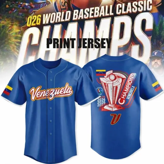 Discover Venezuela Baseball 2026 World Baseball Classic Champions  Jersey