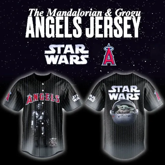 Discover 2026 Angels STAR WARS The Mandalorian Grogu Black Jersey