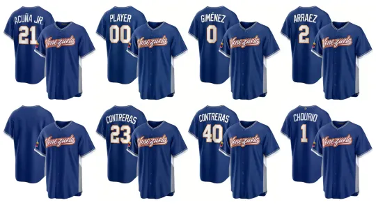 Discover Adult / Youth Venezuela Royal 2026 World Classic All Printed Jersey