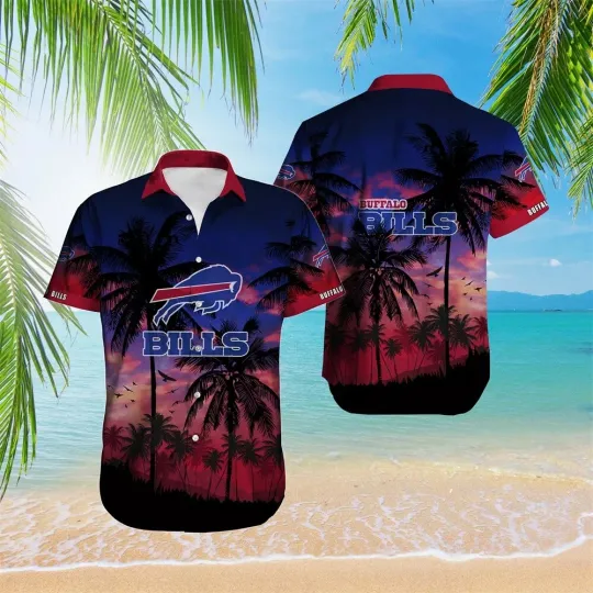 Discover Buffalo Bills Tropical Bloom Gradient Hawaiian, Gift For Fans, Gift For Friends