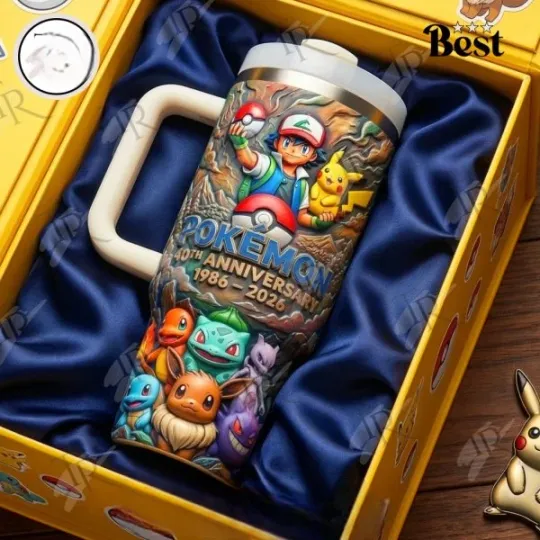 Discover Poket mons 40th Anniversary 1986-2026 New Edition 40oz Tumbler