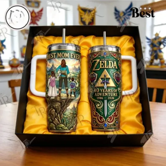 Discover The Legend Of Zelda 40 Years Of Adventure 1986-2026 40oz Tumbler
