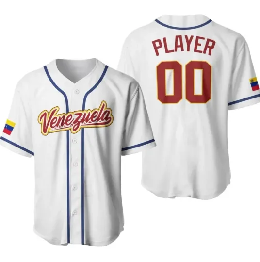 Discover Venezuela Customized Jersey, White 2026 World Baseball Classic Shirt