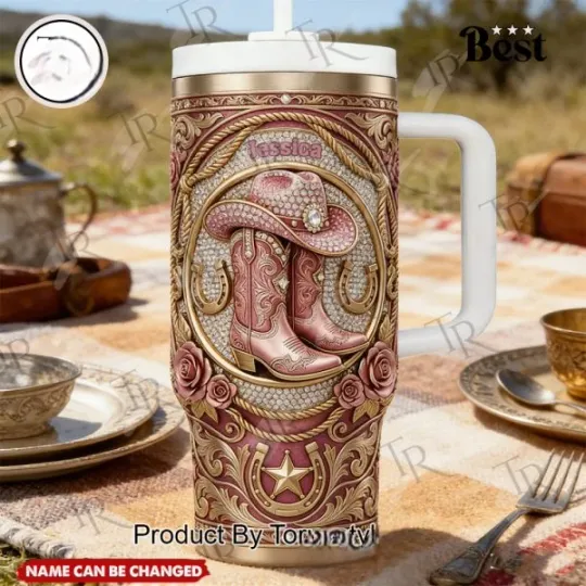 Discover Vintage Western Cowgirl 2026 40oz Tumbler