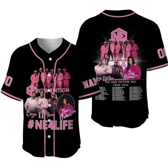 Discover Custom The New Edition Way Tour 2026 Baseball Jersey