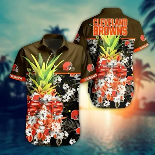 Cleveland Browns Pineapple Punch Hawaiian, Gift For Fans, Gift For Friends