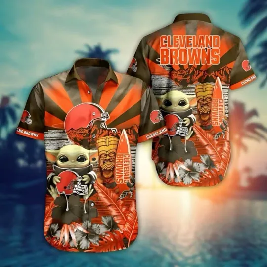 Discover Cleveland Browns Tiki Time Hawaiian, Gift For Fans, Gift For Friends