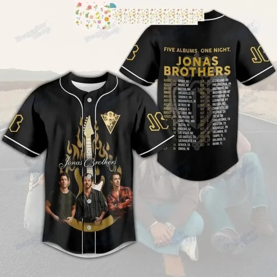 Discover Jonas Brothers Tour 2025 Baseball Jersey