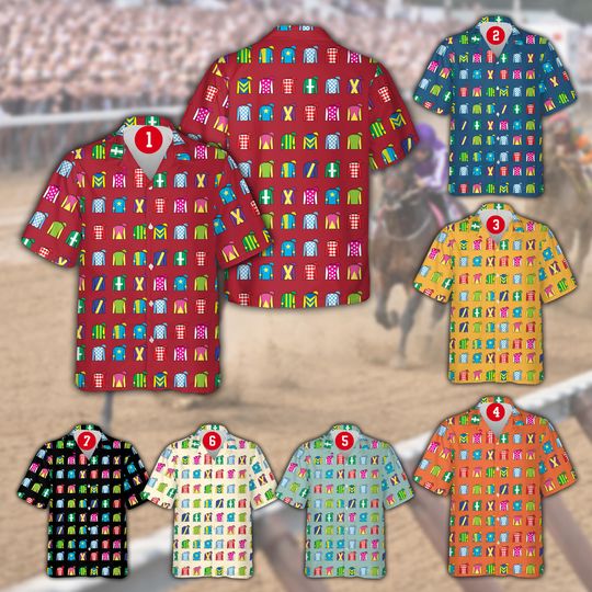 Discover Kentucky Derby Hawaiian Shirt, Horse Racing Aloha Button Down Shirt, Derby Day Party Outfit for Men Women,Derby May Race Shirt