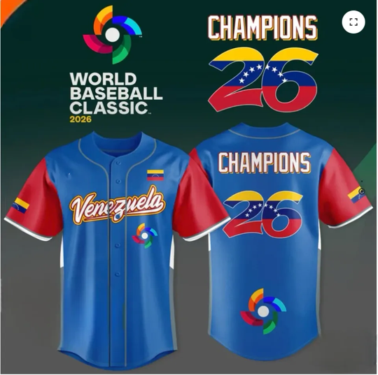Discover Ve.n.e.z.u.e.la World Baseball Classic 2026 Champions Baseball Jersey