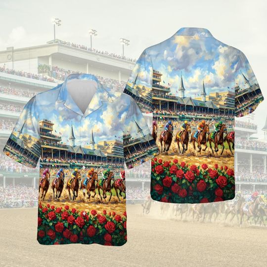 Discover Kentucky DerbyDerby Shirt, Horse Racing Hawaiian Shirt, Derby Day Shirt, Horse Race Shirt, Churchill Downs Derby Party Outfit