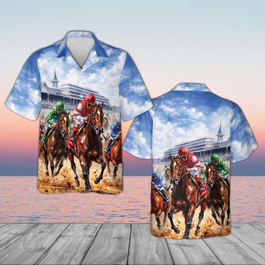 Discover Kentucky Derby Horse Racing Hawaiian Shirt,Derby Shirt, Derby Day Button Up Shirt, Horse Racing Shirt, Derby Churchill Downs