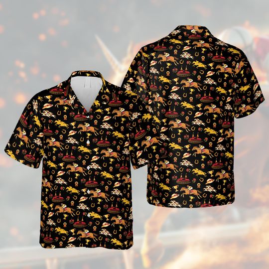 Discover Kentucky Derby Hawaiian Shirt, Churchill Downs Derby Day Button Up, Horse Racing Shirt, Derby Party Outfit, Horse Lover Gift