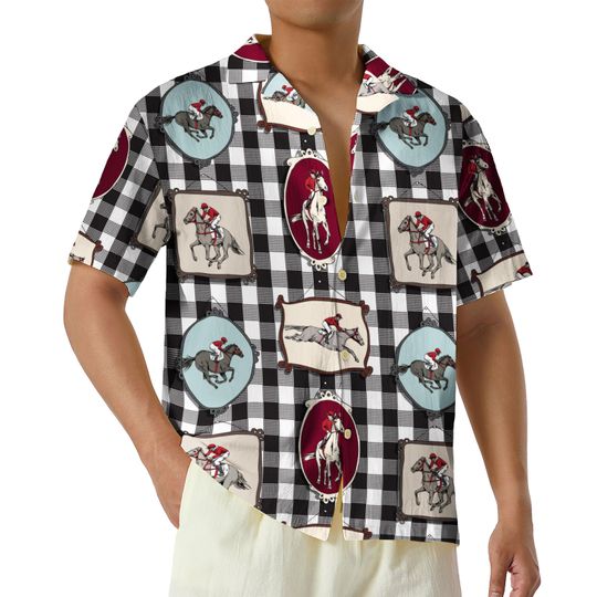 Discover Retro Kentucky Derby Hawaiian Shirt,Derby Button Up Shirt, Derby Day Outfit, Horse Lover Gifts