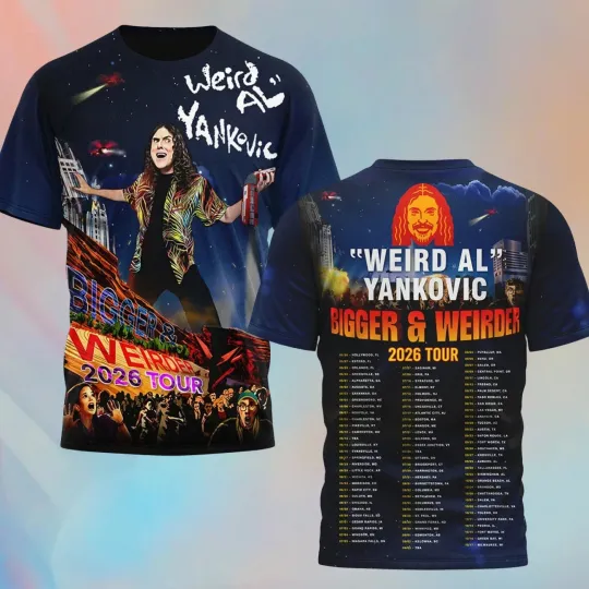 Discover Weird Al Yankovic Bigger And Weirder 2026 Tour Shirt
