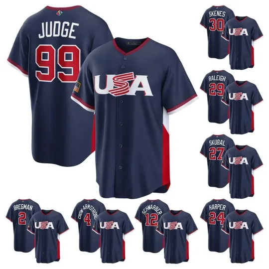 Discover Men's USA Baseball 2026 Navy World Baseball Classic Team - Adult Size
