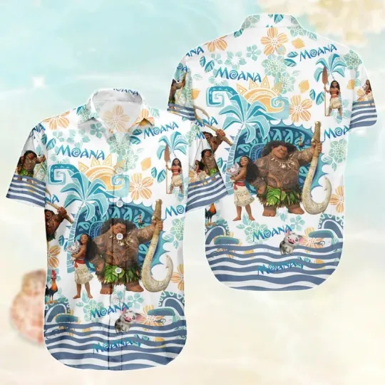 Discover Disney Moana Maui Hei Hei And Pua Family Vacation Aloha Hawaiian Shirt