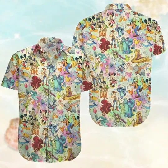 Discover Disney Disneyland Trip Friends Magic Castle Aloha Hawaiian Shirt