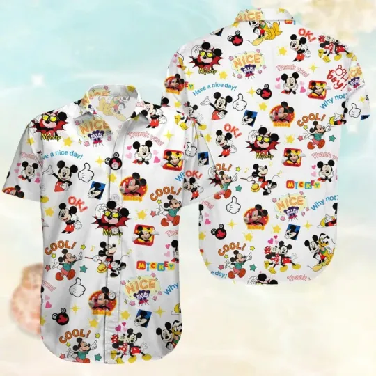 Discover Disney Mickey Mouse Funny Vacation Trip Beach Aloha Hawaiian Shirt
