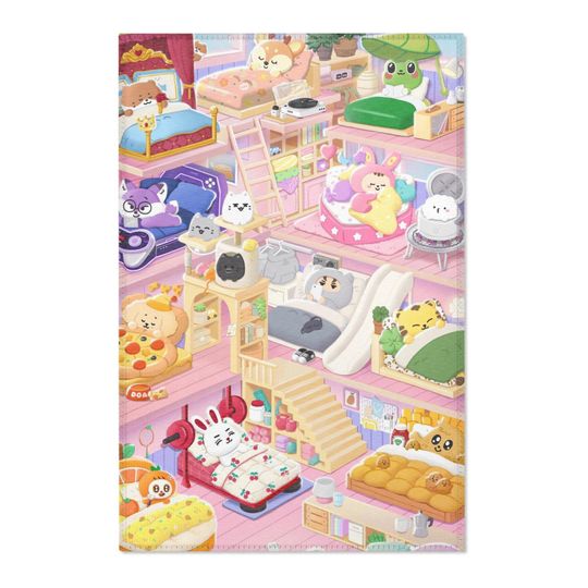 Discover Seventeen Indoor Rug, Svt Miniteen Mat, Kpop Home Decor, Seventeen Room interior, Seventeen Character Merch, Korean Design,