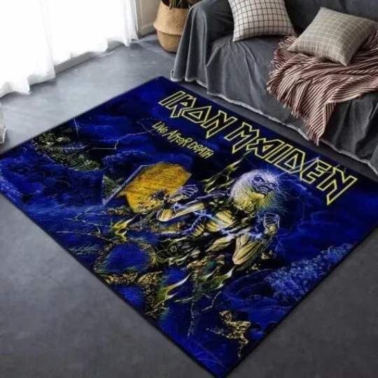 Discover The Best Gift, Iron Maiden Area Rug, Music Theme Premium Rectangle Rug