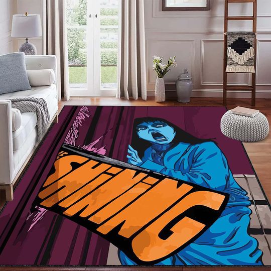 Discover Carpet Horror Poster Style The Shining Inspired Design Bold Graphic Area Rug Non Slip Washable Soft Living Room Bedroom Decor Rug, Gift Rug
